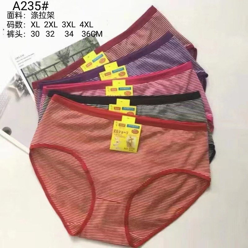 Manufacturer Wholesale Striped Plus-Size Elastic Cotton Panties, Cheap and Comfortable for Middle-Aged and Elderly Women, Loose-Fitting Women's Briefs Manufacturer Wholesale Striped Plus-Size Elastic Cotton Panties, Cheap and Comfortable for Middle-Aged and Elderly Women, Loose-Fitting Women's Briefs