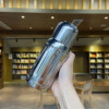 High quality glass stainless steel, small handheld thermos with glass, cup