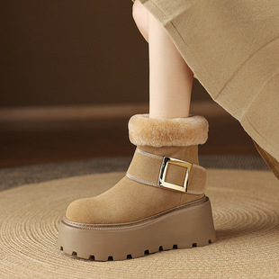8cm�߸�����ɸ�ѩ��ѥŮ����ëƤ���ۼӺ�|��ëëѥ��ů����ѥ
