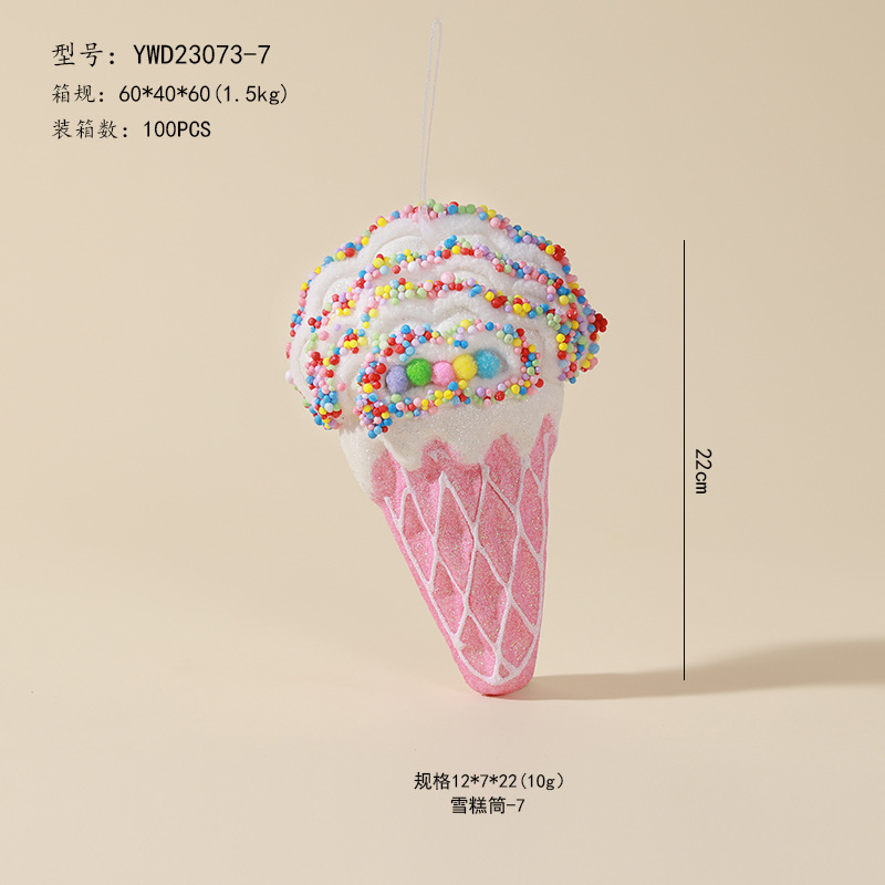 Ventas transfronterizas de muletas coloridas decoraciones de Navidad dulces adornos de árbol de Navidad colgante dopamina props de disparo