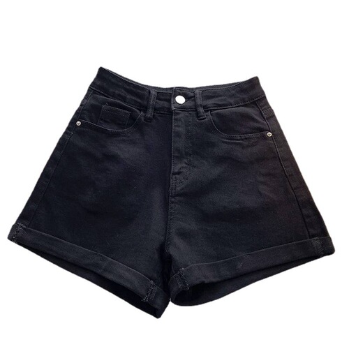 Women's Summer Wide-Leg A-Line Loose High-Waisted Hided Thigh Slimming Hot Jeans with Frayed Edge, Plus Size