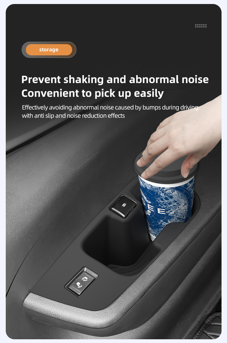 Suitable for 26 models of Patrol Y63 with two rows of cup holders, Armada with three rows, side protection anti-slip mat