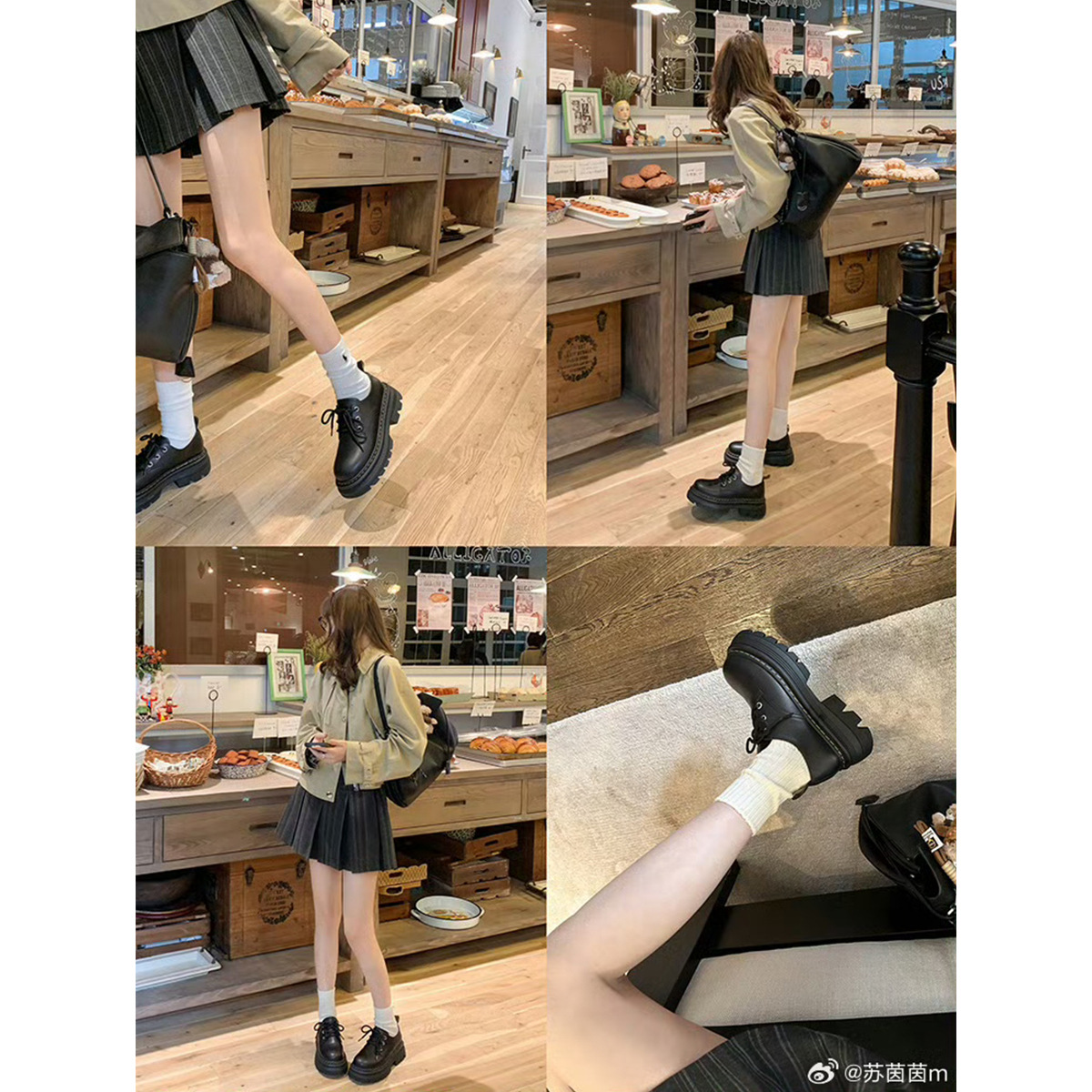 [su yinyin es el mismo] Martin Jr. ~ zapatos de cuero Dr derbi casual con suelas gruesas atadas