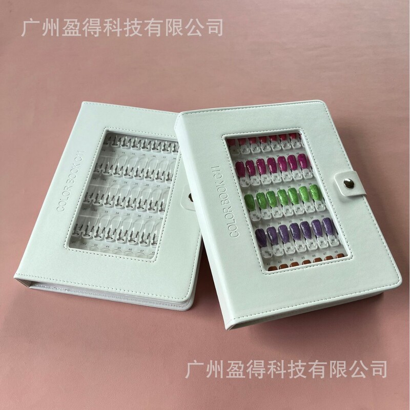 150-Color Nail Polish Gel Color Card Book Display Book Blank Sample Can Be Written with Metal Ring Binding
