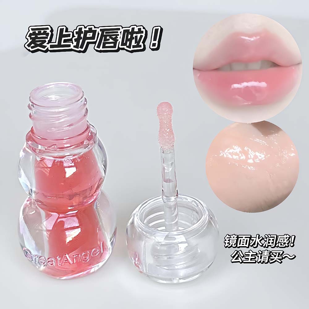 GreatAngel agua transparente brillante labios óleo espejo labios de cristal coreano transparente fiesta de estudiantes cosméticos de belleza transfronterizos image 4
