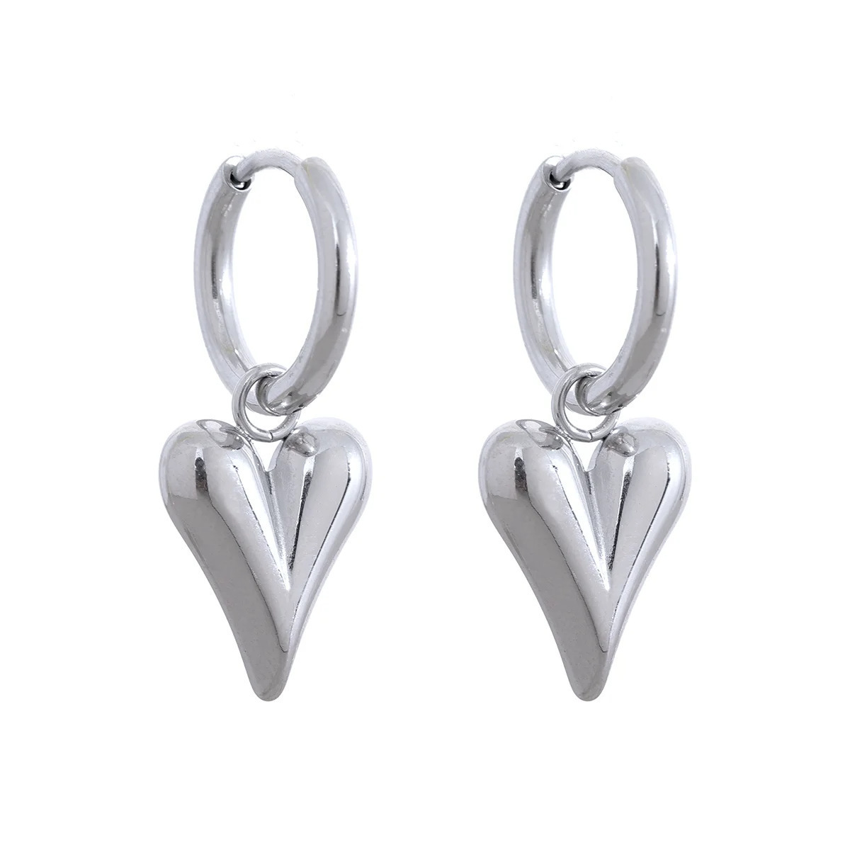 10g Weight 304 Stainless Steel Ear Needle Material Ear Studs Classification 1 Pair Quantity Holiday, Daily Occasion Titanium Steel Material Irregular, Heart Shape Pattern Women's Gender Plating Design Basic, Simple Style Style 1 Pair Basic Simple Style Irregular Heart Shape Plating Titanium Steel Ear Studs 6