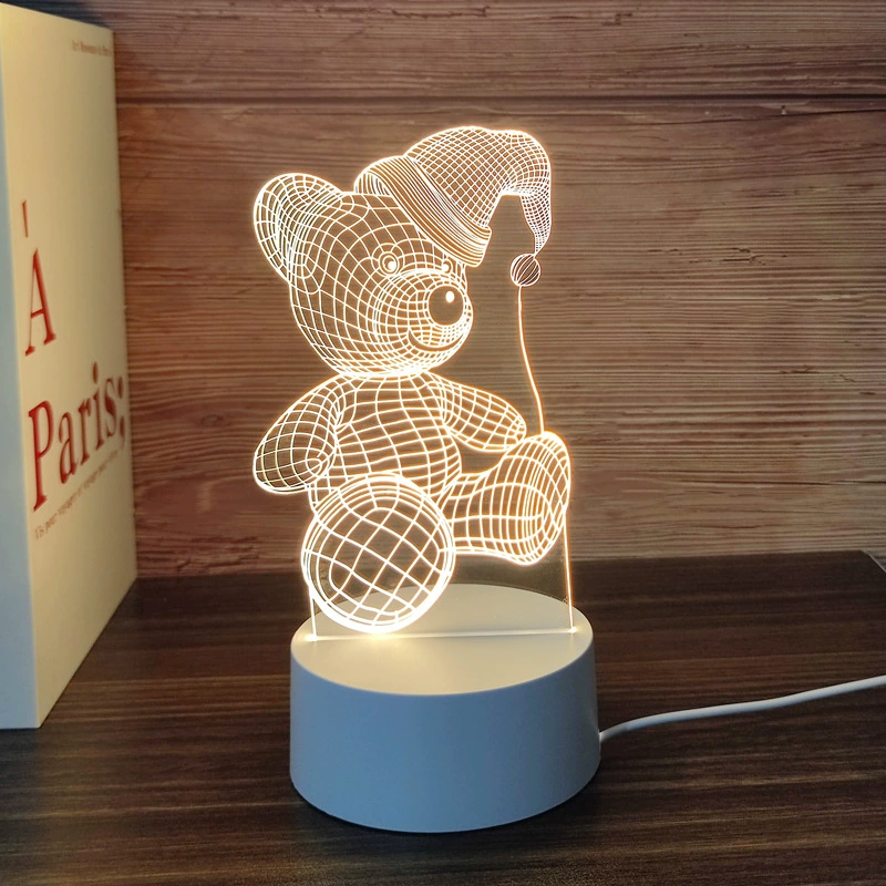 Creative three dimensional night light for bedroom, LED lantern for bed, energy-saving lamp, wholesale, 3D, eyes protection