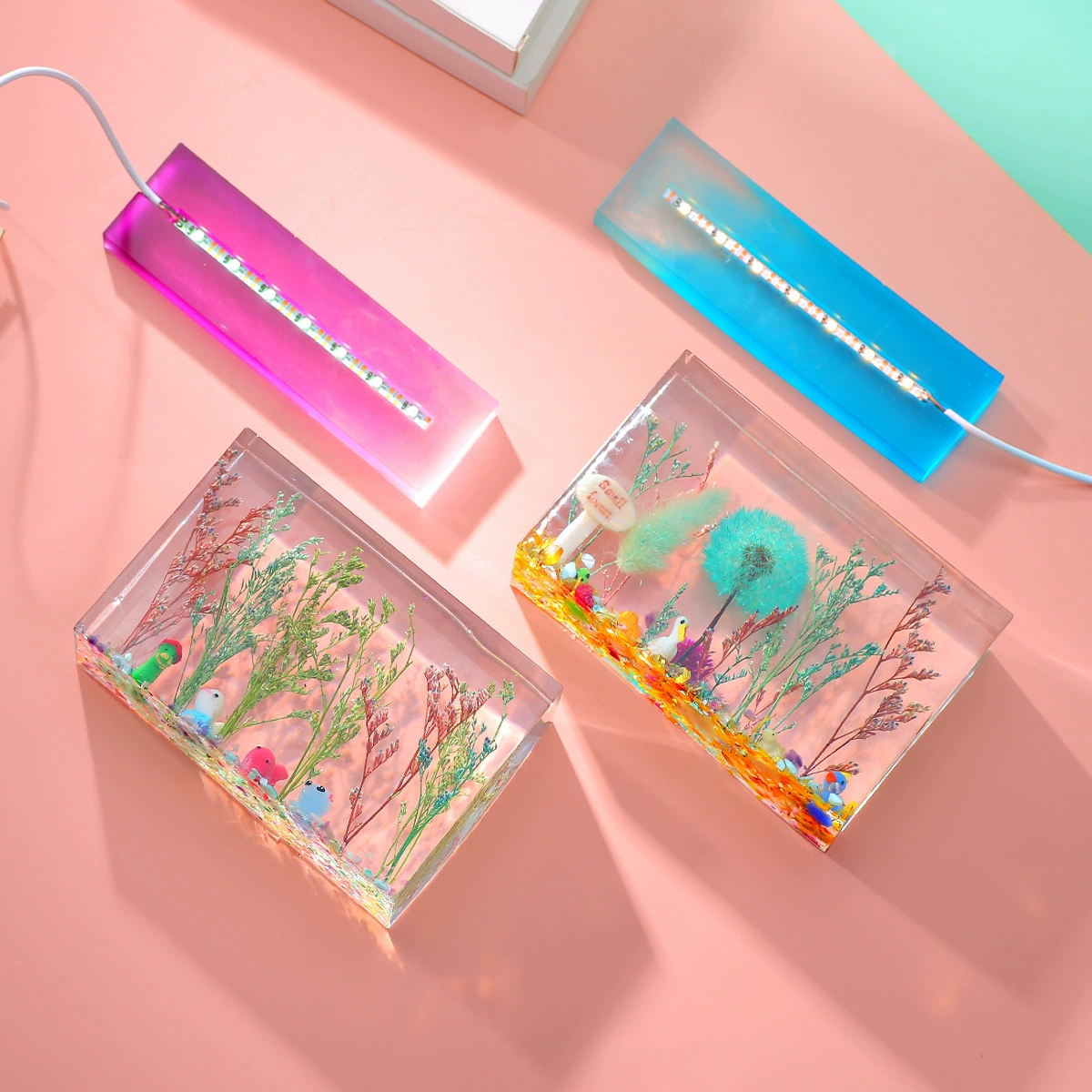 Mold, sample, rectangular silicone square lamp holder