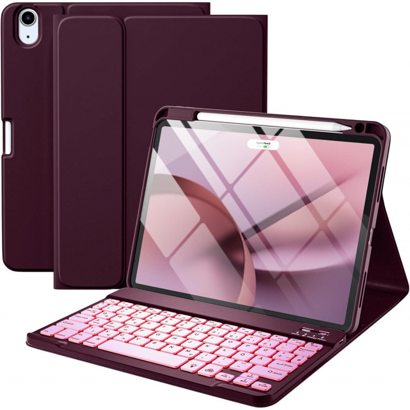 ipad10世代キーボードレザーケースipad9air611タブレット保護ケースair456右ペンスロットケースに適しています|undefined