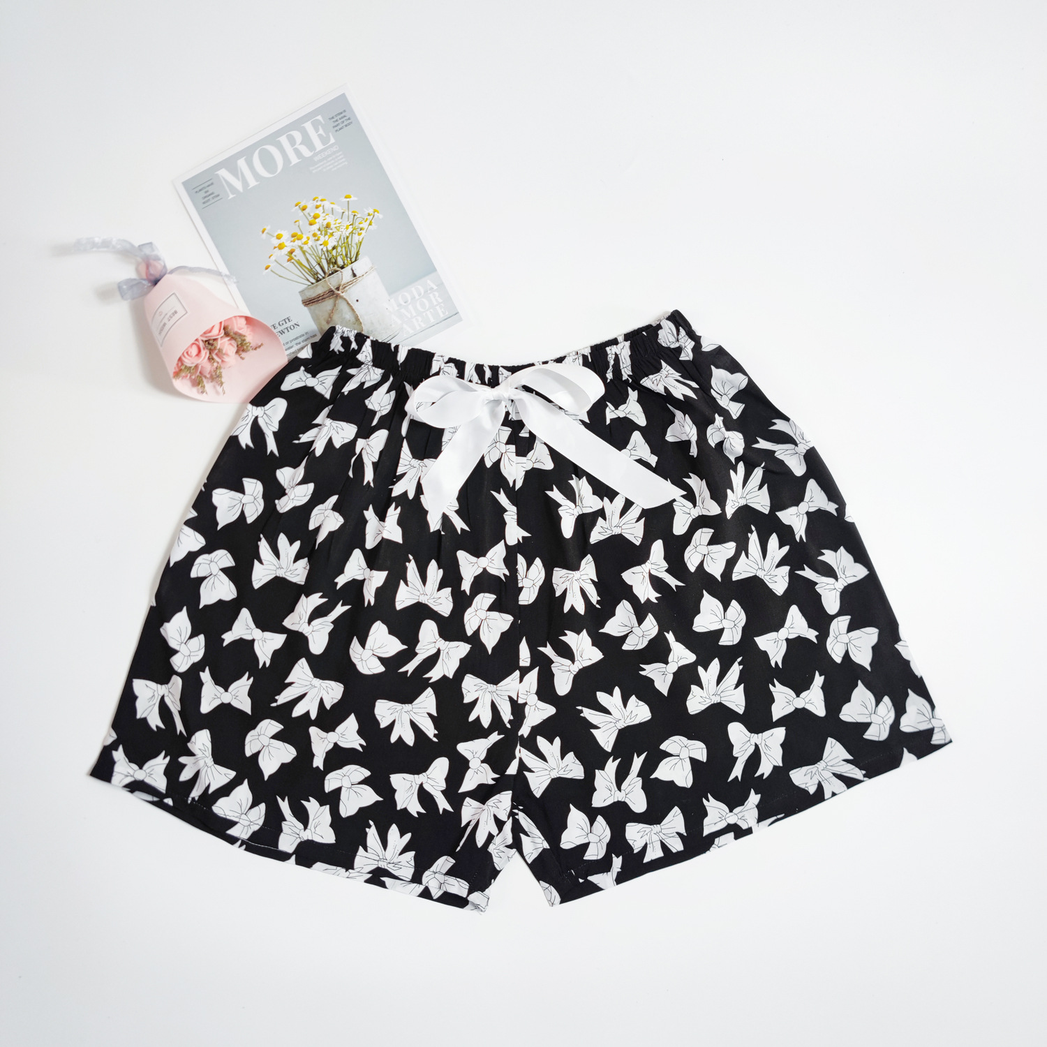 45 pantalones cortos de seda de algodón de verano delgados pijamas transpirables de algodón sintético ultra corto ropa de casa de gran tamaño de playa para mujeres