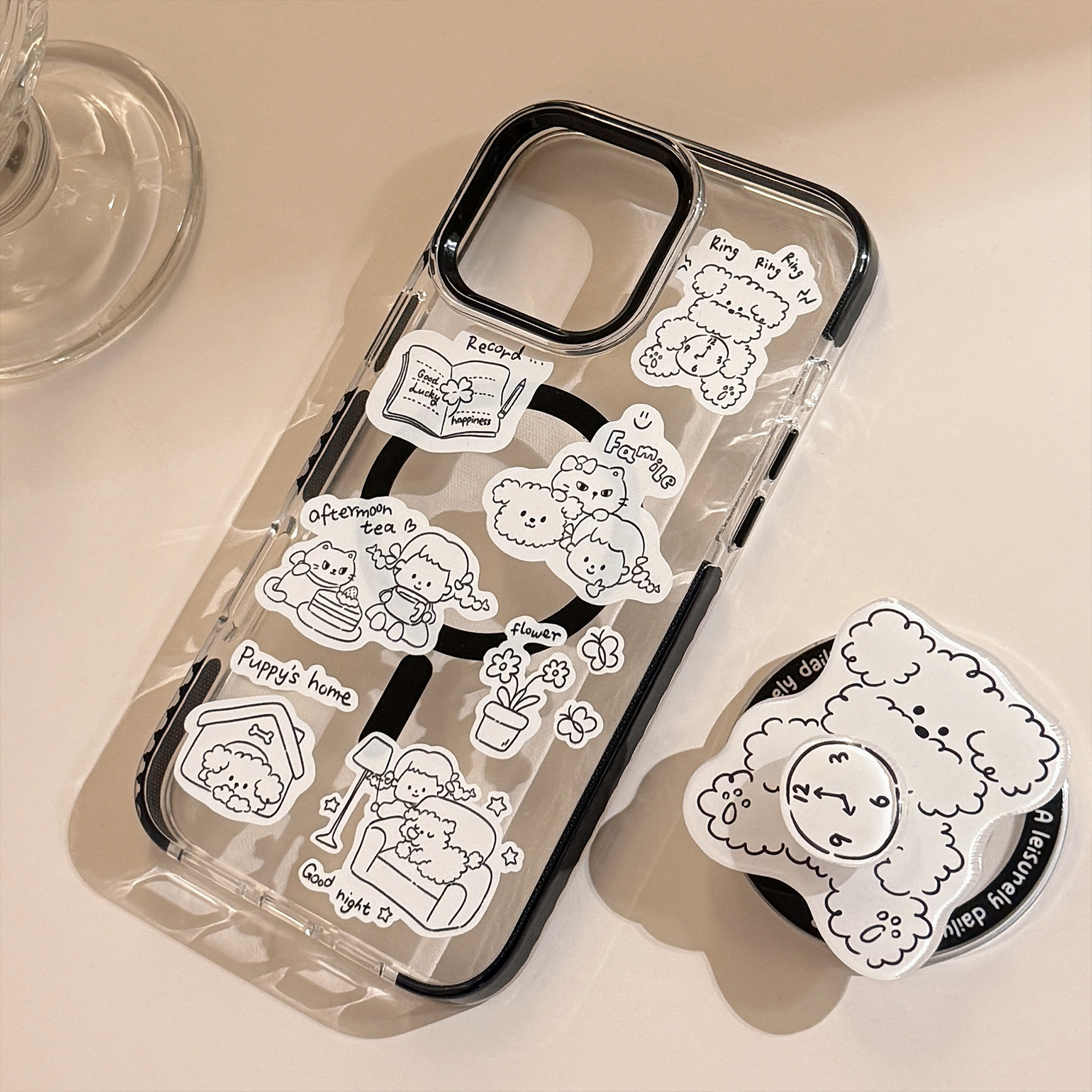 Magnetic Protective Phone Case With Rotating Stand For Iphone_voghion.com