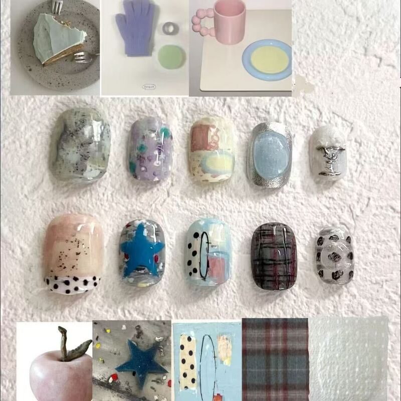 Metallic border grid pattern graffiti press-on nails, abstract collage style, cat eye effect, niche design, beautiful fake nail patches Metallic border grid pattern graffiti press-on nails, abstract collage style, cat eye effect, niche design, beautiful fake nail patches