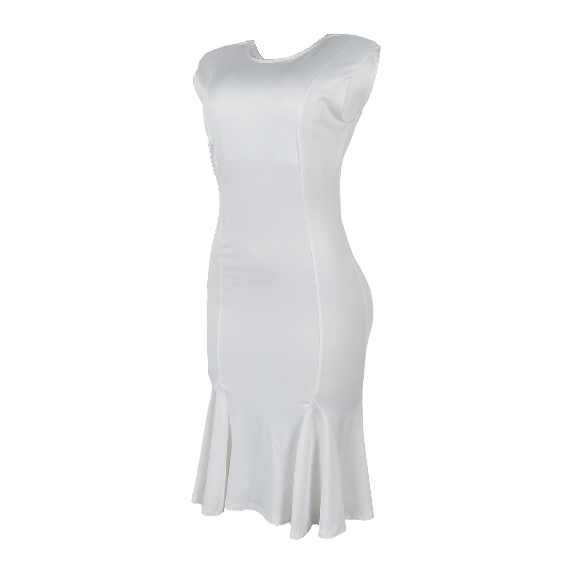 Women Sexy Stitching Stretch Slim Sleeveless Sheath Lace Dress