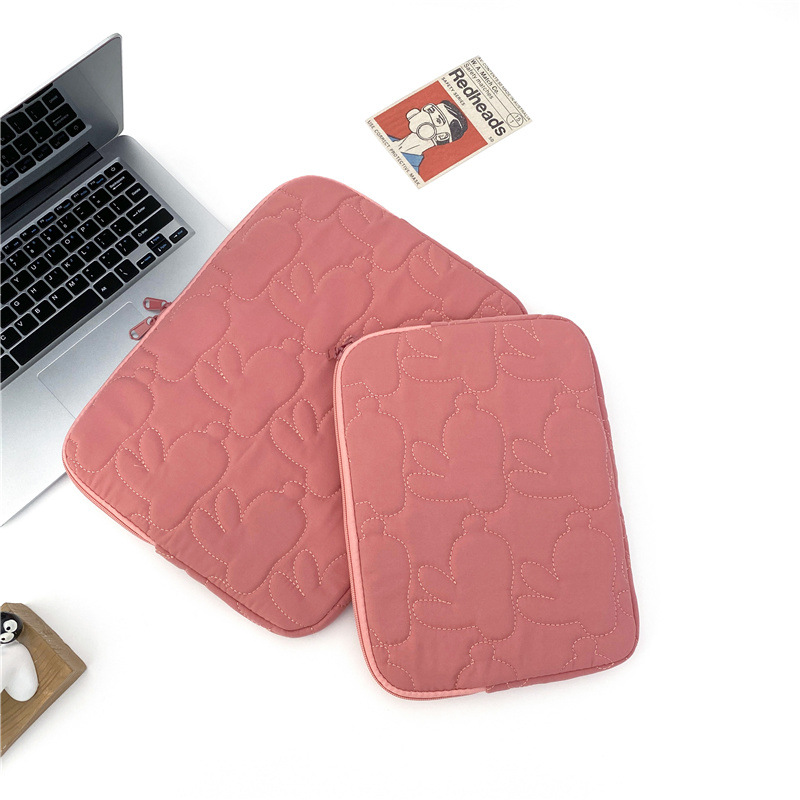 Korean-style cute rabbit quilted tablet bag 11inch 13inch lightweight portable laptop protective sleeve