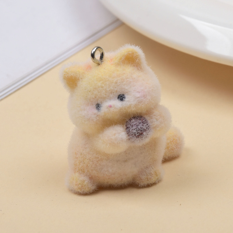 植毛猫ペンダント漫画かわいい樹脂ペンダント DIY 手作りジュエリーペンダントアクセサリー材料卸売|undefined