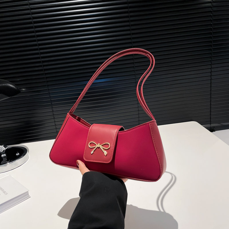 Arco de moda coreana temperamento bolso de hombro para mujeres 2025 primavera nuevo bolso bajo la braza dulce bolso cuadrado