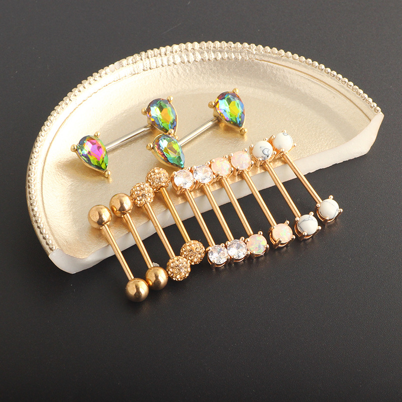 Labret piercing jewelry detail image