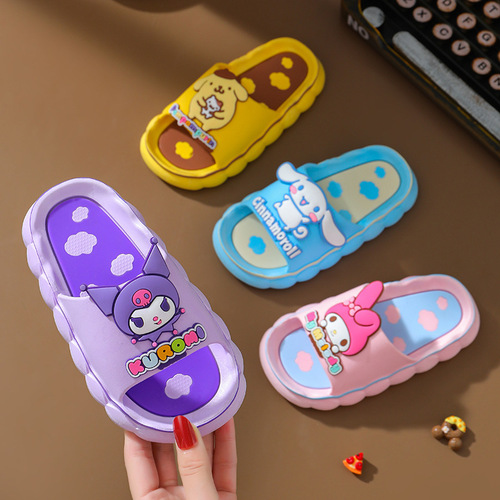 Sanrio genuine children's slippers summer girls' slippers boys cartoon home Korean version non-slip parent-child slippers