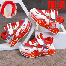 秋冬季新款男童女童鞋儿童休闲防水卡通加绒保暖大棉鞋宝宝运动鞋