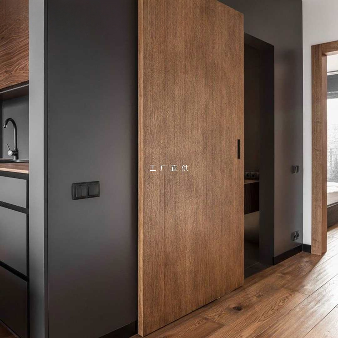 批发贸驰门幽灵门设计师推荐木制推拉门单扇全隐藏式移门吊轮