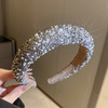 Fashionable universal headband, trend hair accessory, European style, diamond encrusted, simple and elegant design, internet celebrity