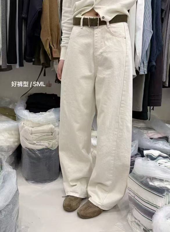 【预售】韩国东大门gilli秋季新款高腰显瘦宽松休闲阔腿牛仔裤|undefined