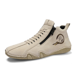 2022 autumn new men's Bean shoes Korean breathable daily sports leisure octopus leather shoes pigskin feet