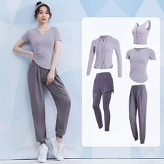 Sports suit women's loose slimming fitness clothing short-sleeved breathable quick-drying casual morning running yoga clothing summer thin