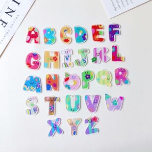 ��������ɫӡ��26��Ӣ����ĸ���DIY����羳耳׿��ֹ��Ʒ���