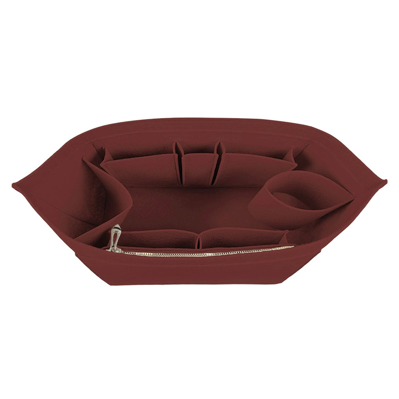 Three side pockets - wine red / Small size 21.5*13.5*18cm