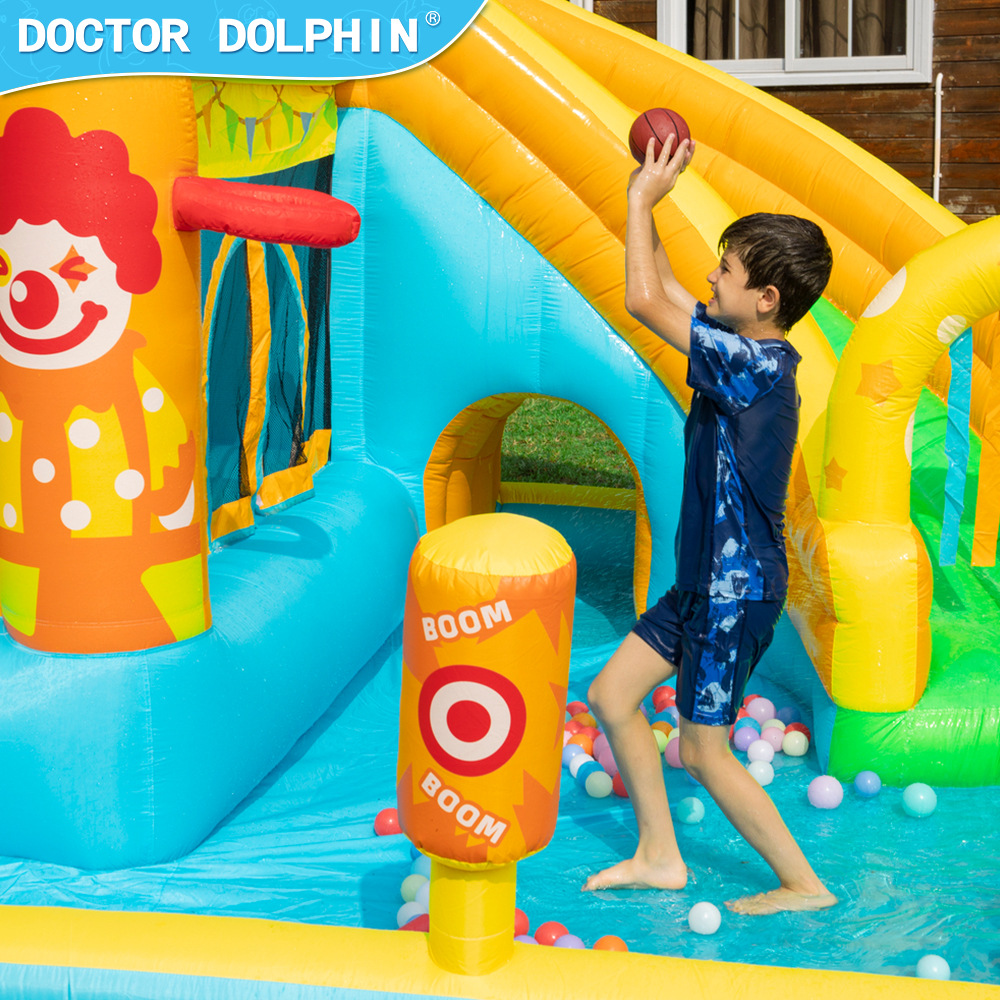Doctor Pig| Castillo infláble para niños pequeños castillo interior infláble slide trampolín para niños castillo de rociador