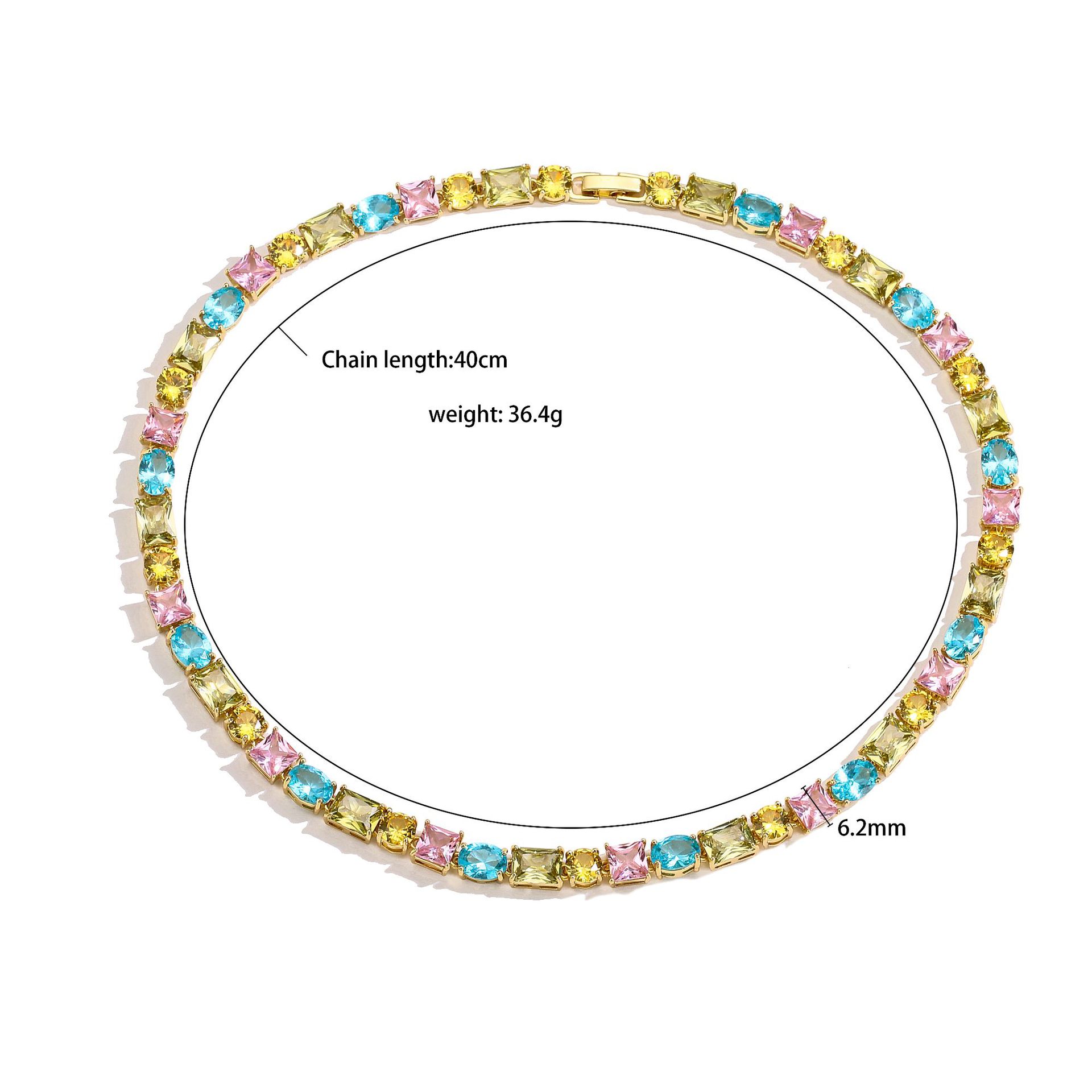 Cute Geometric Copper Inlay Zircon Womenu0027S Bracelets Necklace