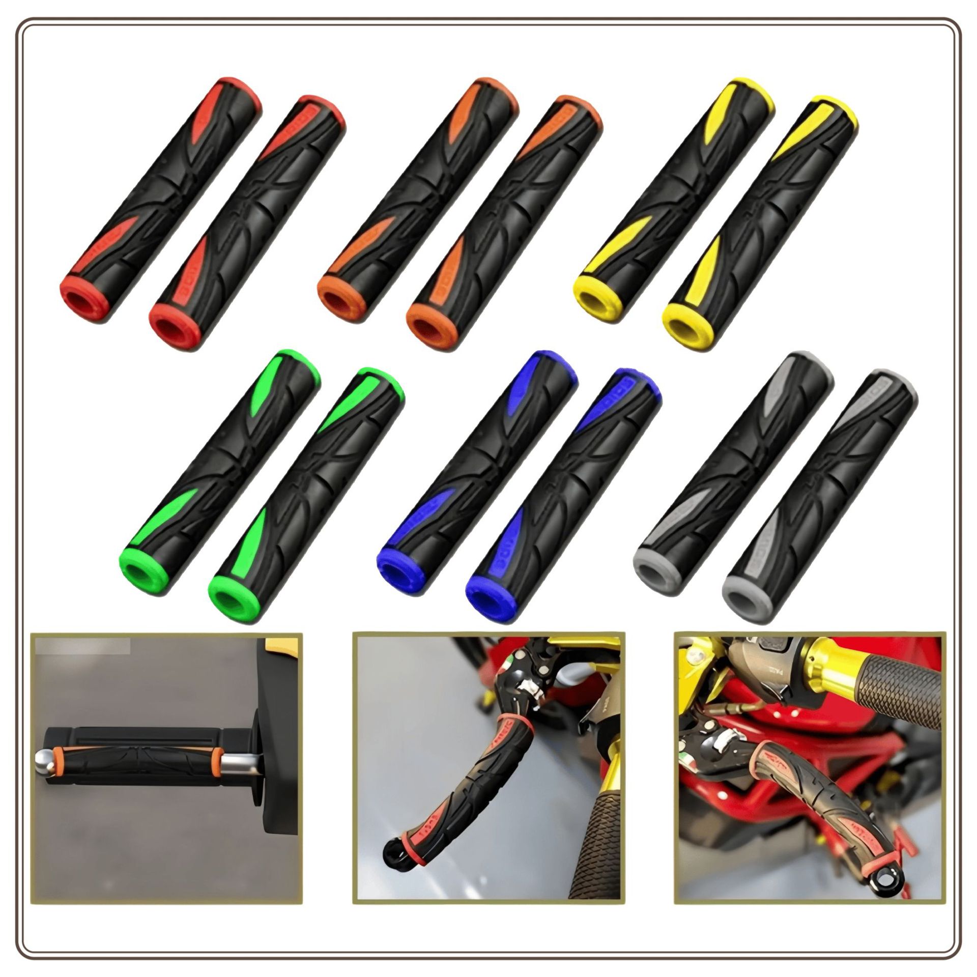 Motorcycle Clutch Handle Rubber Cover, Electric Vehicle Bicycle Horn Cover, Brake Handle Cover, Anti-Slip Handle Cover Accessories