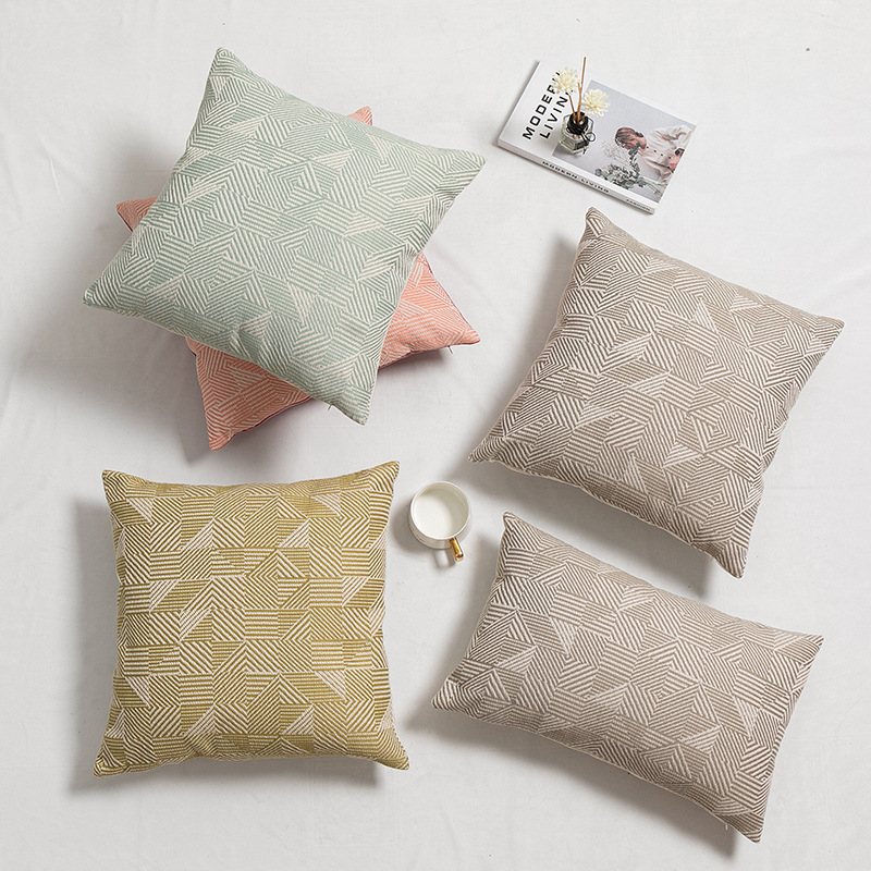 New Polyester Cotton Jacquard Pillow Sofa Cushion Bedside Cushion_voghion.com