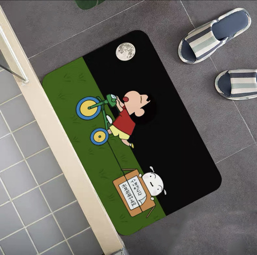 Cartoon Superman Diatom Mud Foot Mat Bathroom Bathroom Mat Technology Cloth Floor Mat Water-Absorbent Quick-drying Bathroom Non-Slip Mat