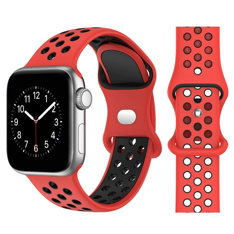 Apple, двухцветный силиконовый универсальный ремешок для часов