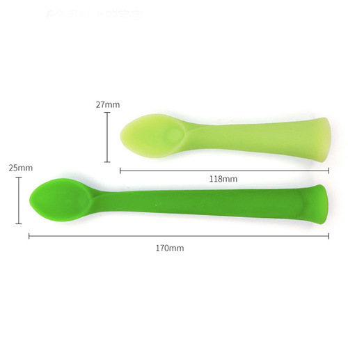 Baby silicone spoon training spoon baby feeding soft head spoon full silicone spoon corn shape silicone spoon