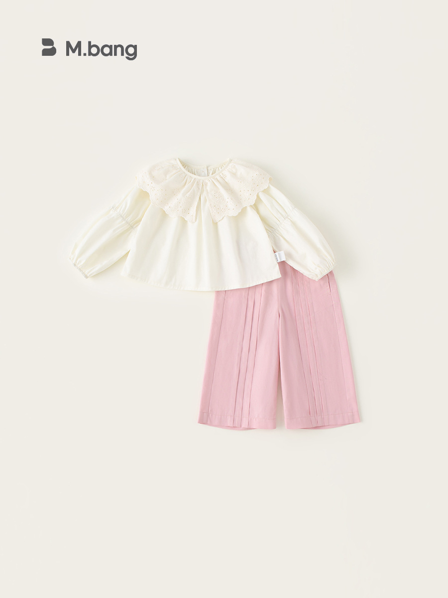 Youbao ropa para niños niñas primavera y otoño nuevo conjunto de muñeca para niños camisa de cuello casual pantalones de piernas de primavera de dos piezas image 1