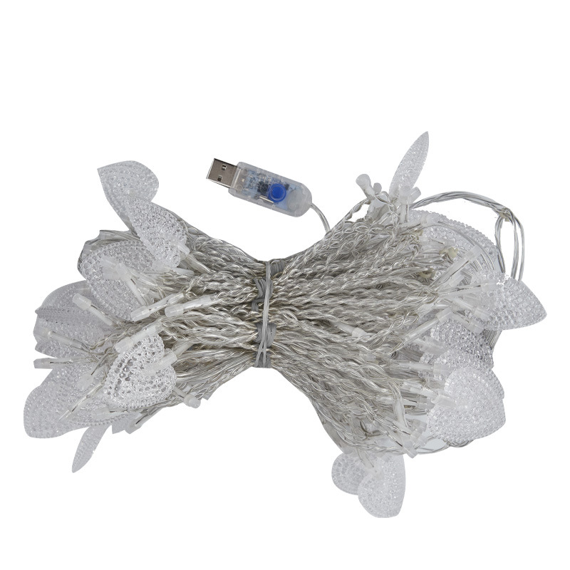 Amor luz LED de color Cadena de luz cumpleaños de color luz en forma de corazón cortina de luz de boda accesorios decorativos de una sola pieza de entrega al por mayor