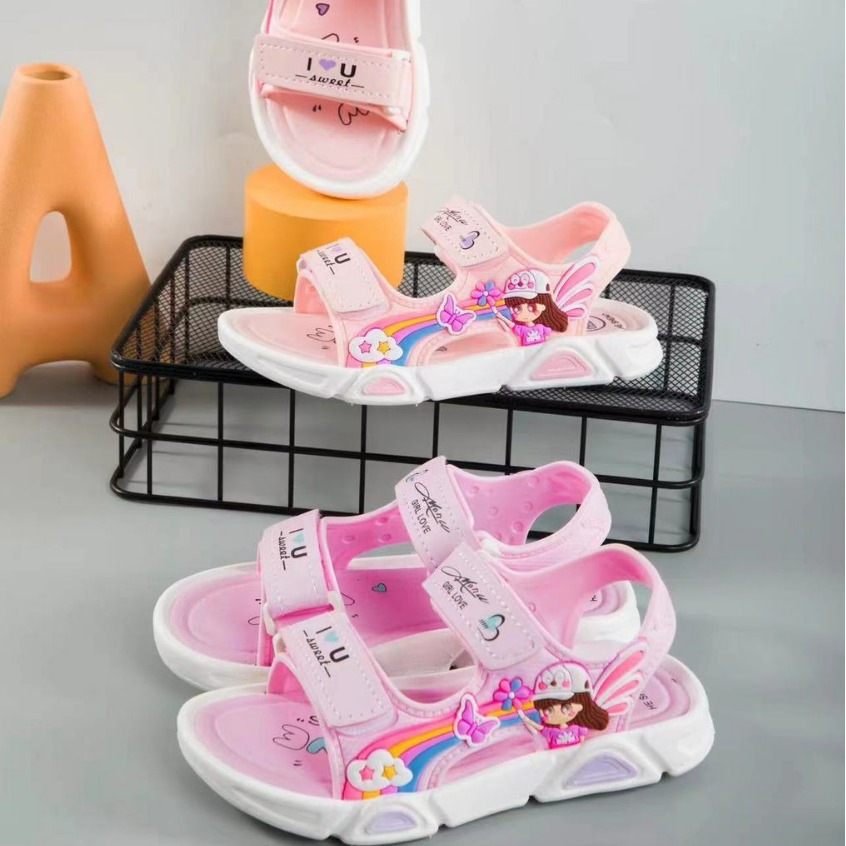 2026 New Model Cross-Border E-Commerce Hot-Selling Internet Celebrity Girls' Princess Pvc Children's Sandals for Students