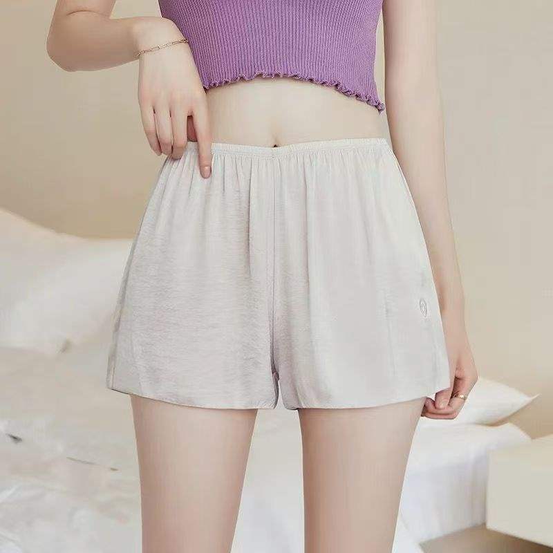 Ice Silk Women's Summer Thin Anti-Exposure Loose Home Sleep Shorts Safety Base Shorts