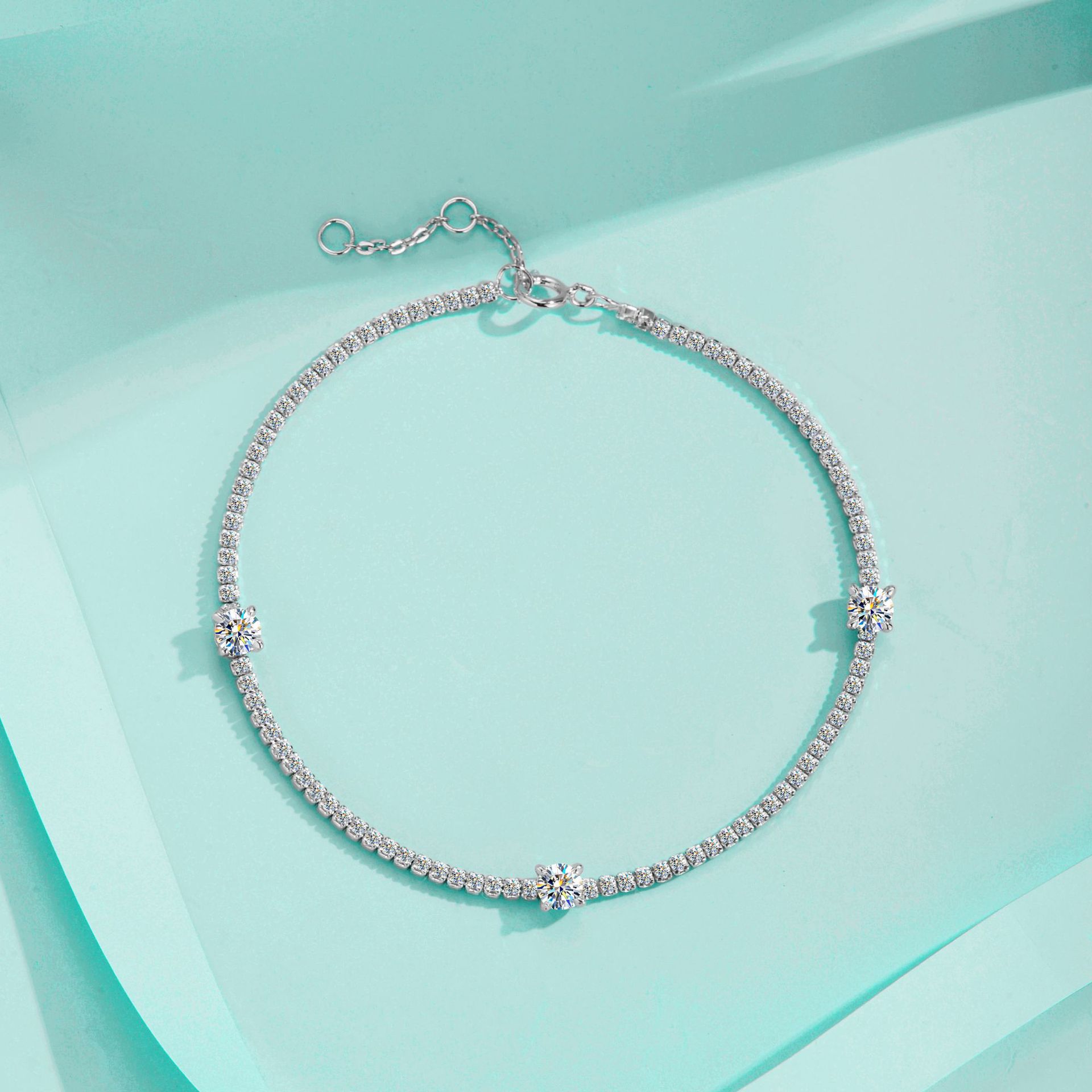 925 Sterling Silver Bracelets Romantic Shiny display picture 3