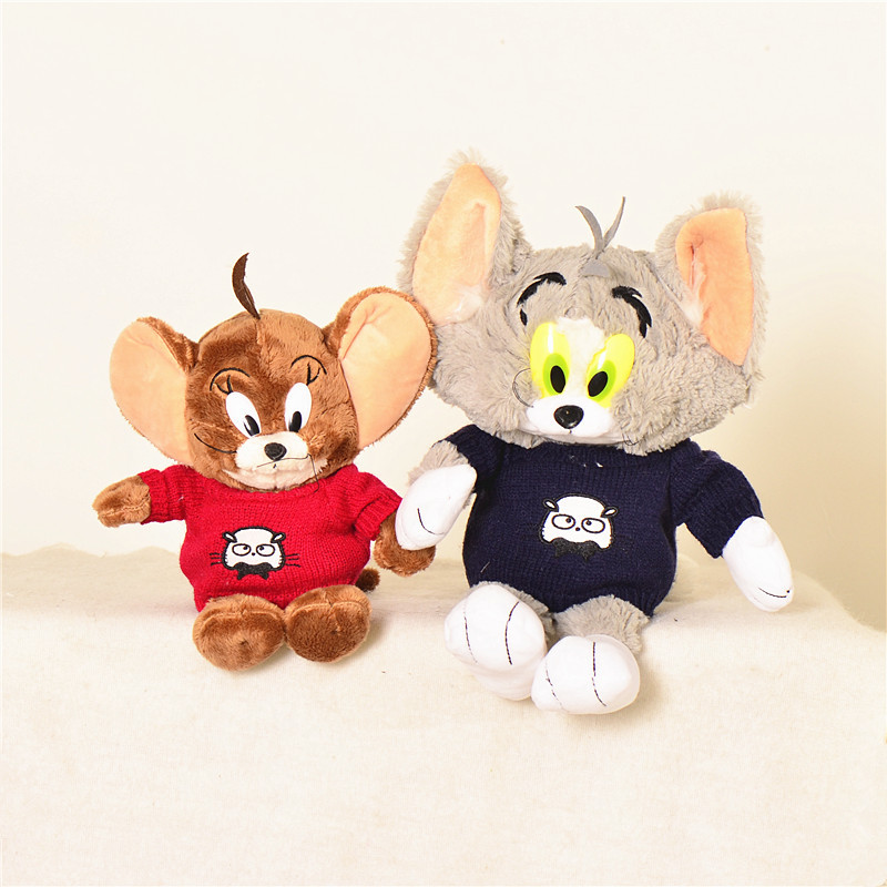 Comercio exterior en stock muñeca de dibujos animados gato y ratón muñeca niños ragdoll peluche regalo Jerry ratón al por mayor