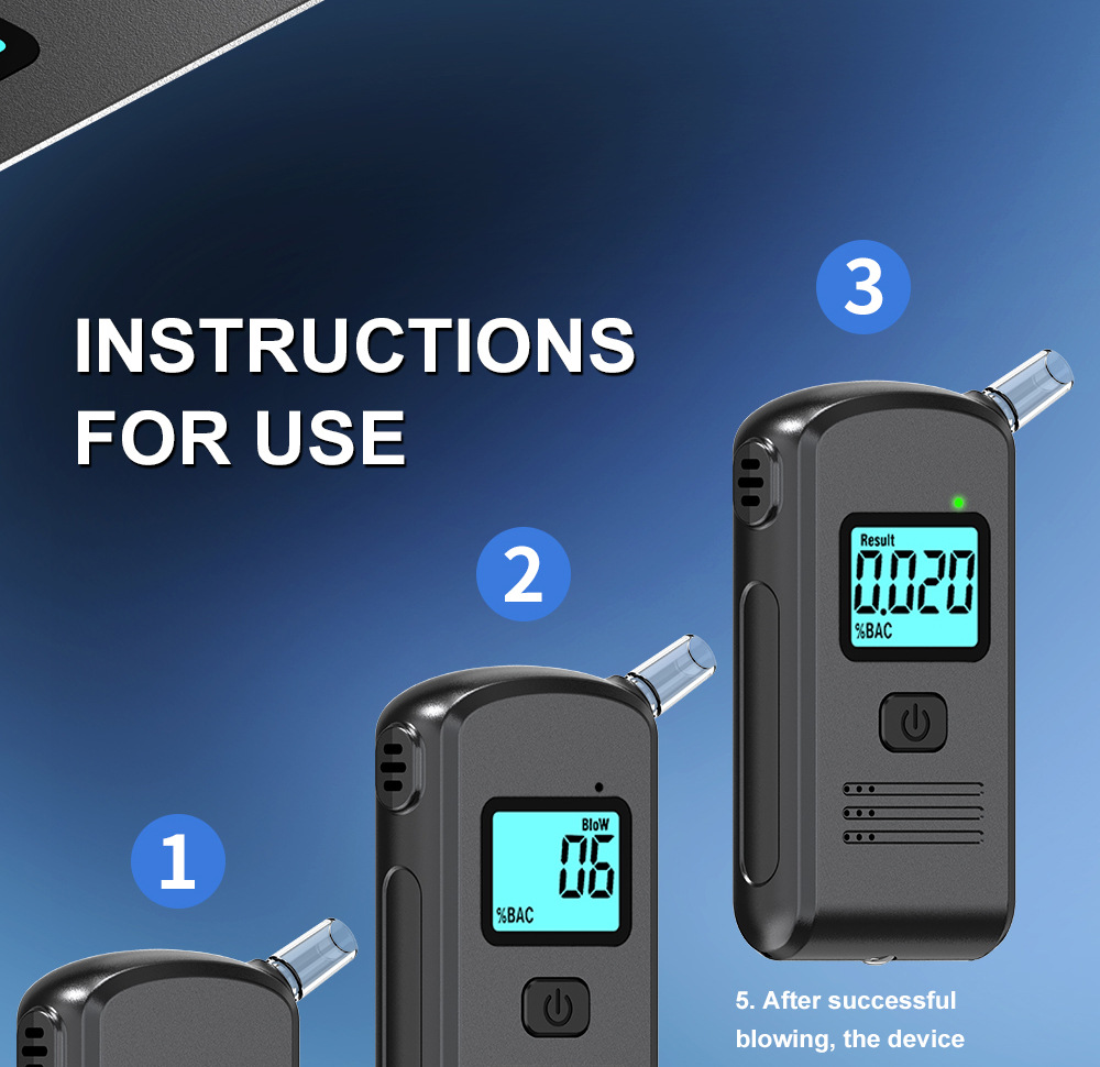New Alcohol Tester Portable S+ Drunk Driving Special Alcohol Tester Home Air-Blown Personal Wine Tester