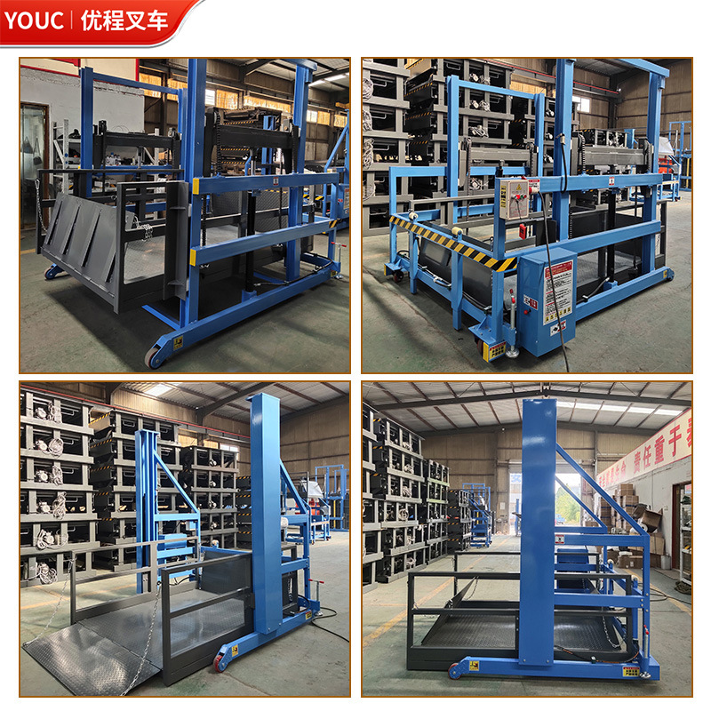 Plataforma de carga y descarga móvil de 2 toneladas elevador de carga hidráulico dinámico de control remoto eléctrico de 3 toneladas herramienta de carga y descarga de contenedores