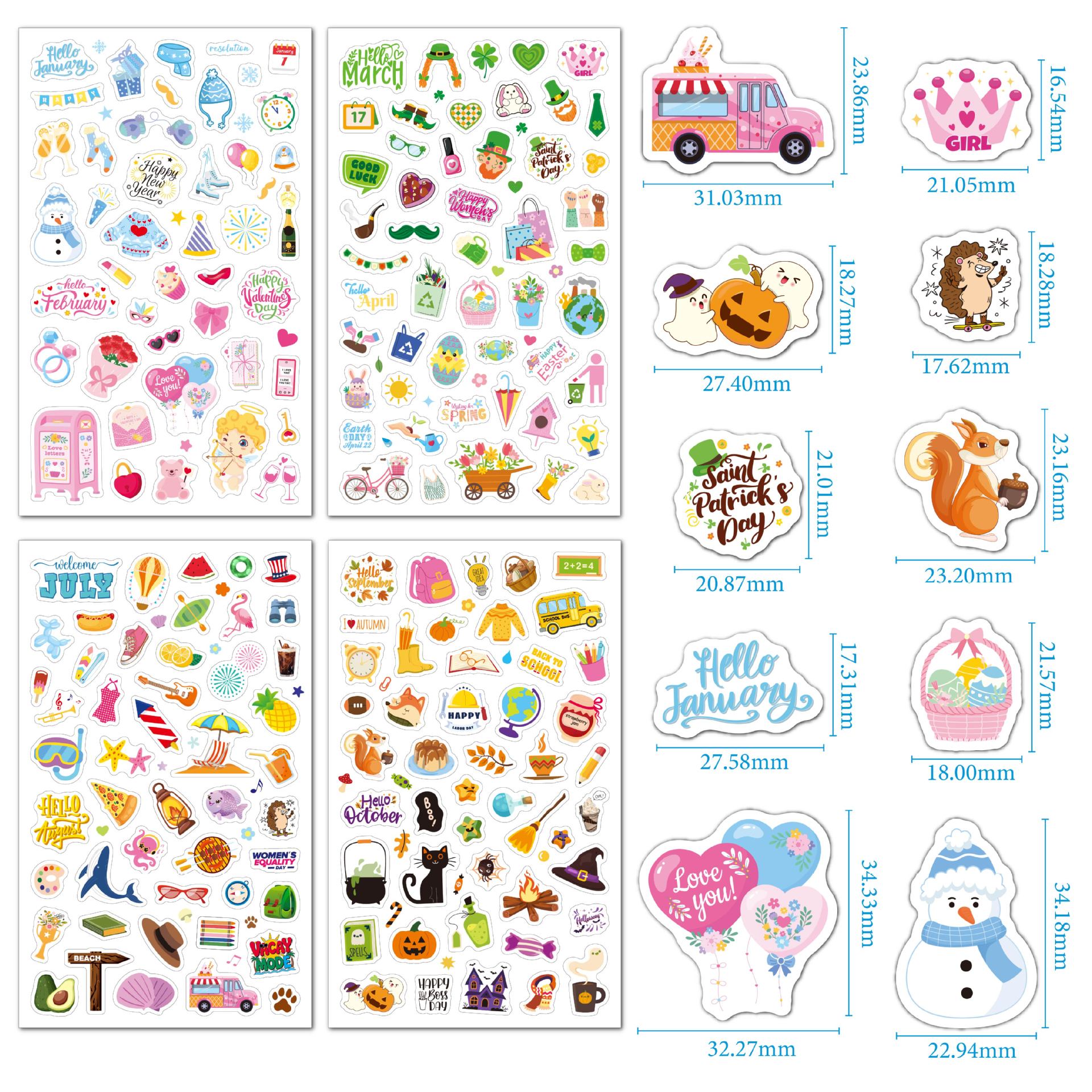 TZ98-(LHL)月份计划贴纸6张-G2 (2)