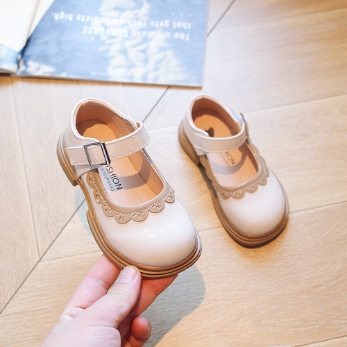 Girls' small leather shoes  autumn new style princess style soft sole non-slip baby shoes fashionable children's shoes wholesale