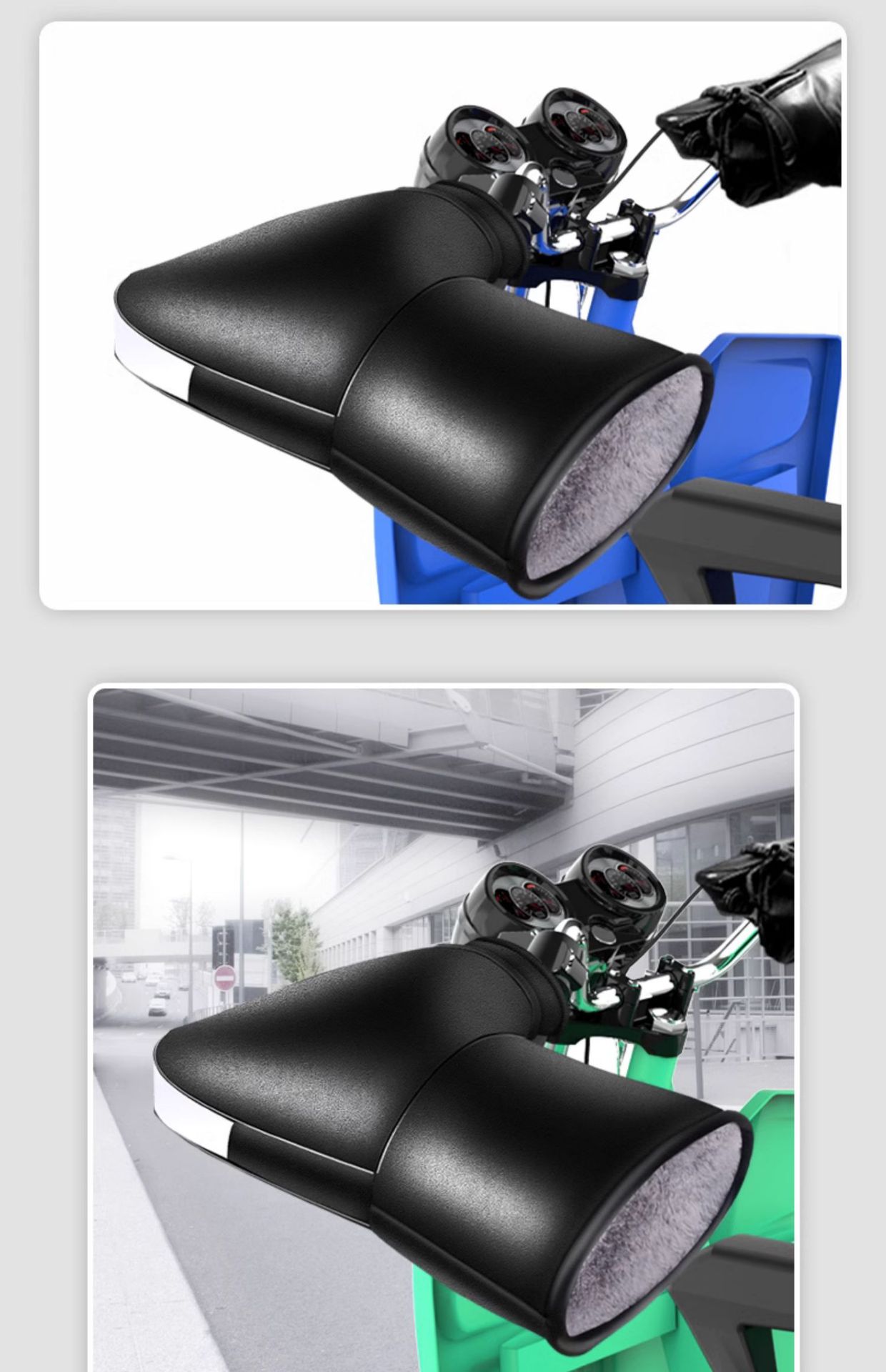 Motorcycle Handlebar Cover Winter Warm Waterproof Electric Battery Tricycle Gloves Winter Windproof Thickeneded Cotton Hand Guards