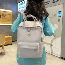 新款双肩包初高中学生书包一件代发简约韩版大容量可手提休闲背包