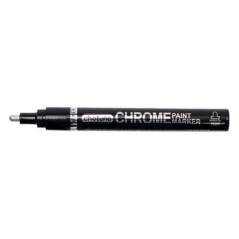 Mirror Pen Reflective Chrome Plated Marker Pen Electroplated Silver Plated Paint Pen Waterproof High Gloss Pen DIY